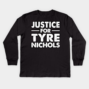 Justice for Tyre Nichols Kids Long Sleeve T-Shirt